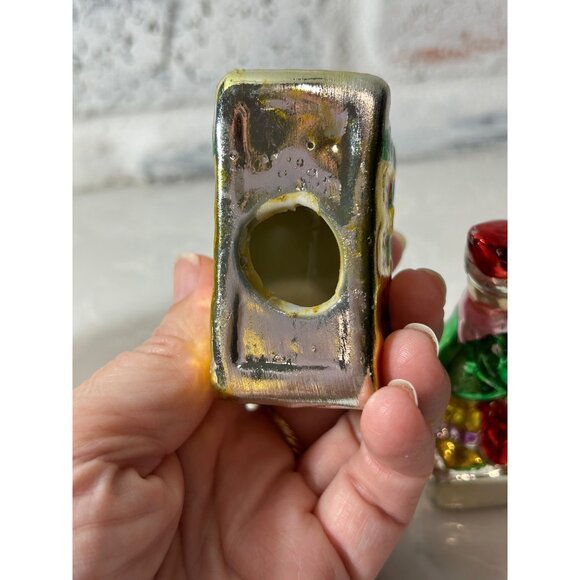 Rare! USSR Russian Vintage Christmas Ornament Lot Ceramic? Heavy Chrome Finish - Picture 13 of 14